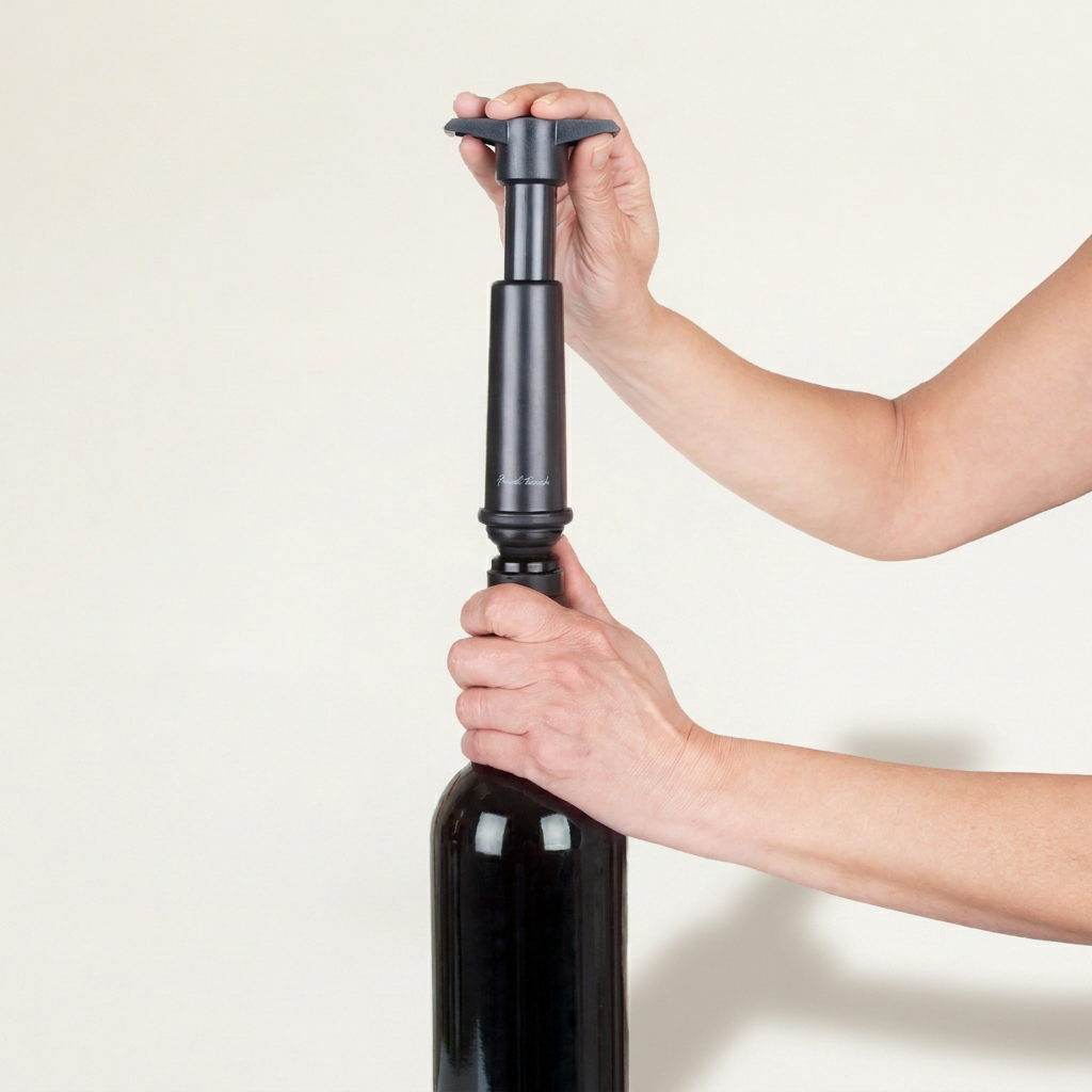 Wine Bottle Pump with Two Stoppers