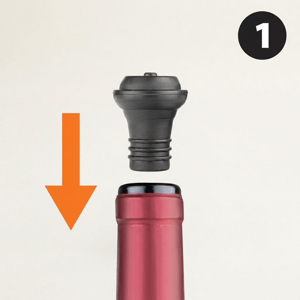 Wine Bottle Pump with Two Stoppers