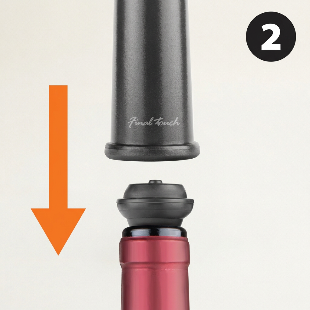 Wine Bottle Pump with Two Stoppers