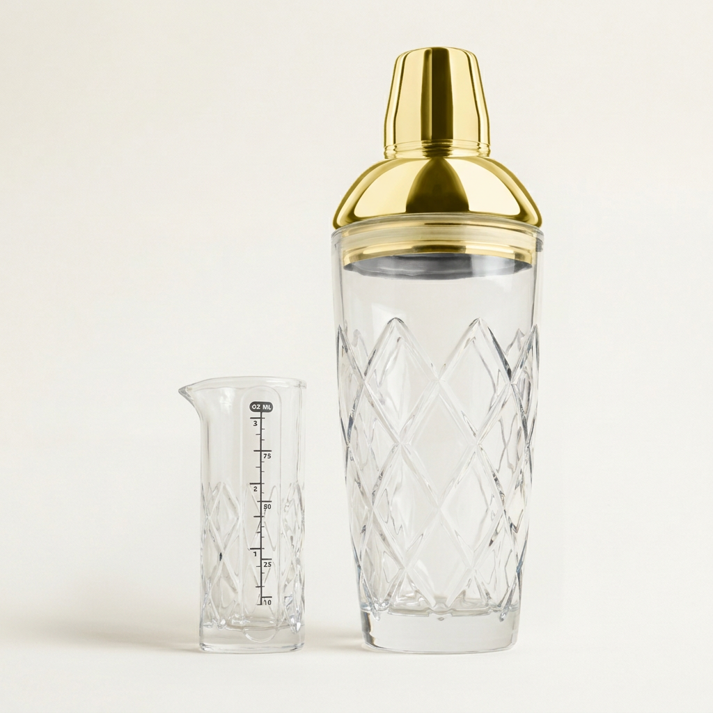 Yarai Glass Cocktail Shaker & Jigger Set