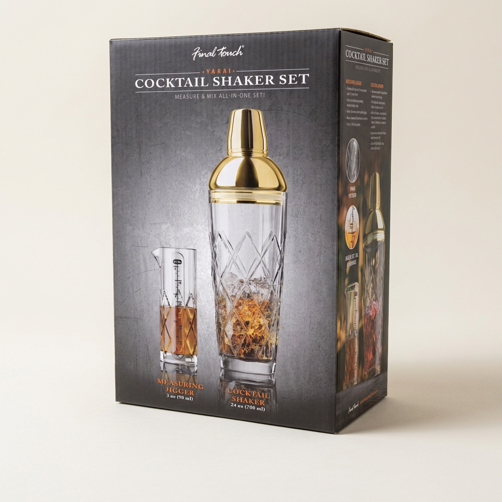 Yarai Glass Cocktail Shaker & Jigger Set