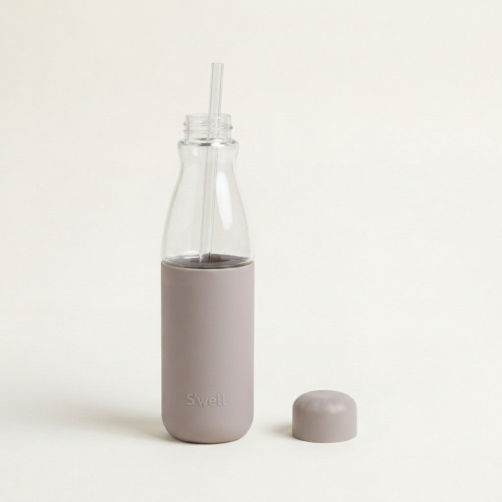 S'well Glass Original Bottle with Straw