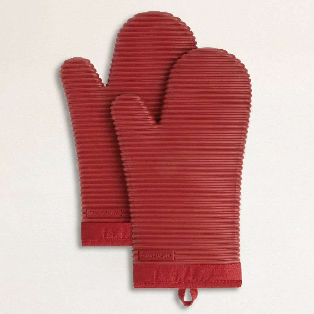 Mitaines de four côtelées en silicone souple KitchenAid