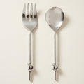 Knot Handle Salad Servers 10 5 L - StainlessSteel