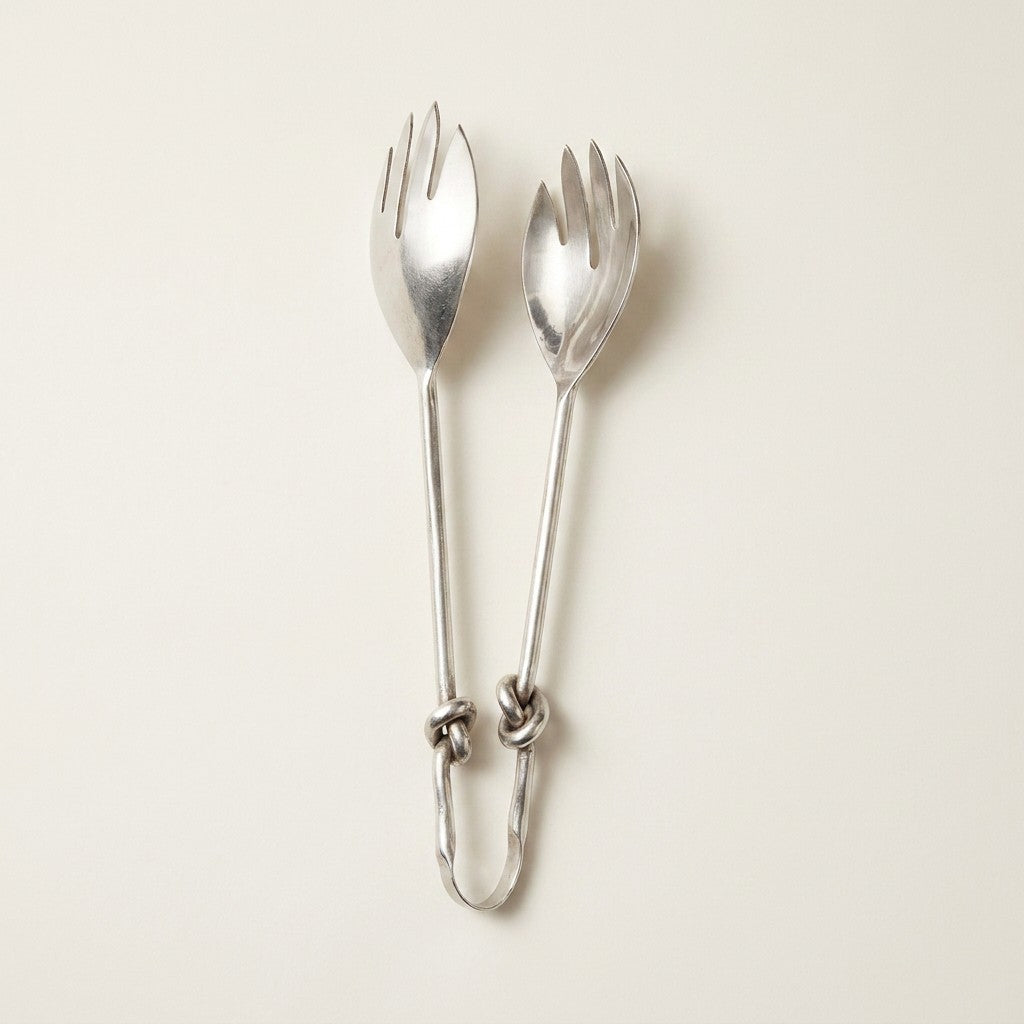 Knot Handle Salad Tongs 10 L - StainlessSteel