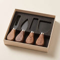 Walnut Handle Cheese Knives, Set of 4