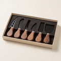 Walnut Handled Cheese Knives, Set of 6