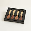 Walnut Handled Pate Spreaders, Gold, Set of 4
