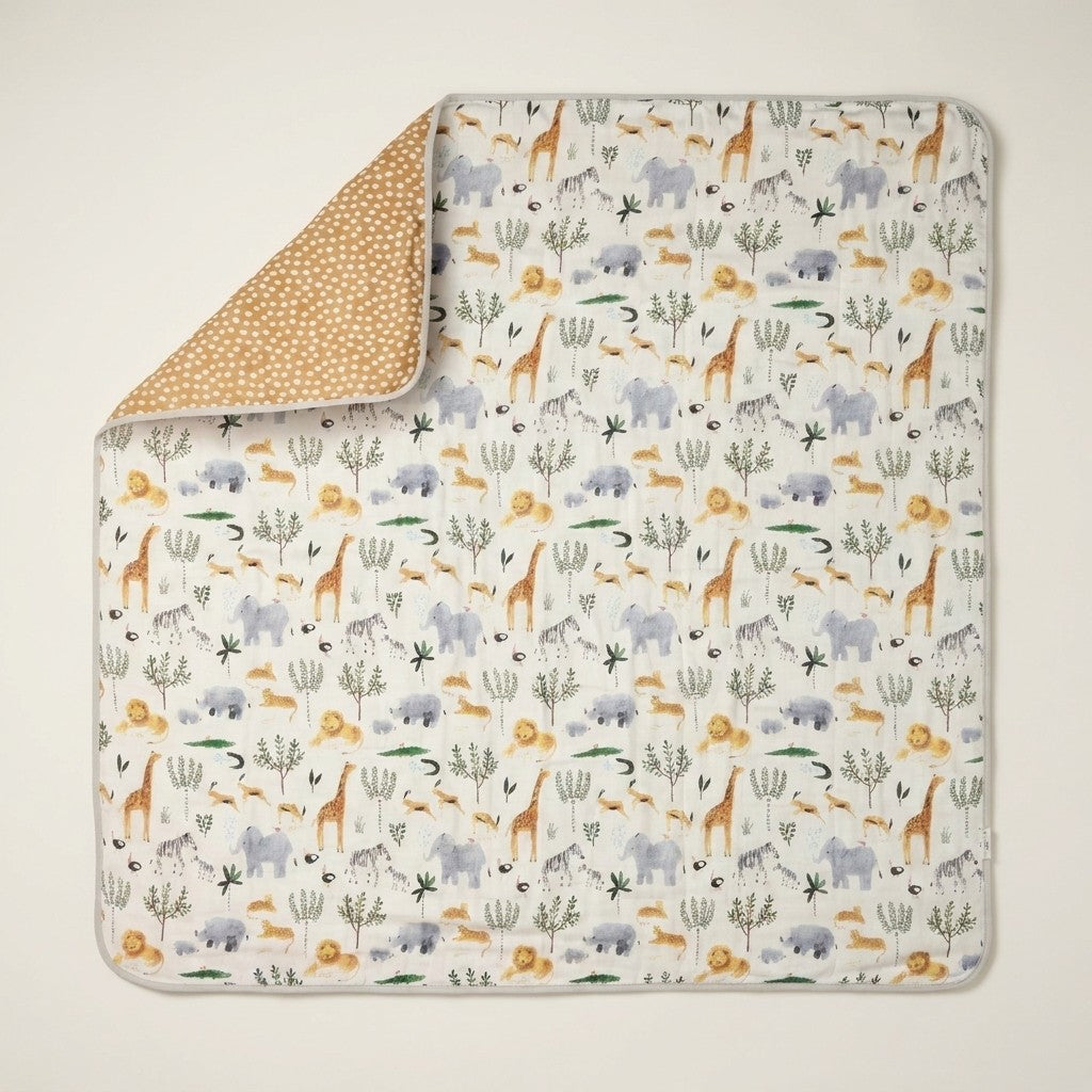 Safari Jungle Muslin Quilt