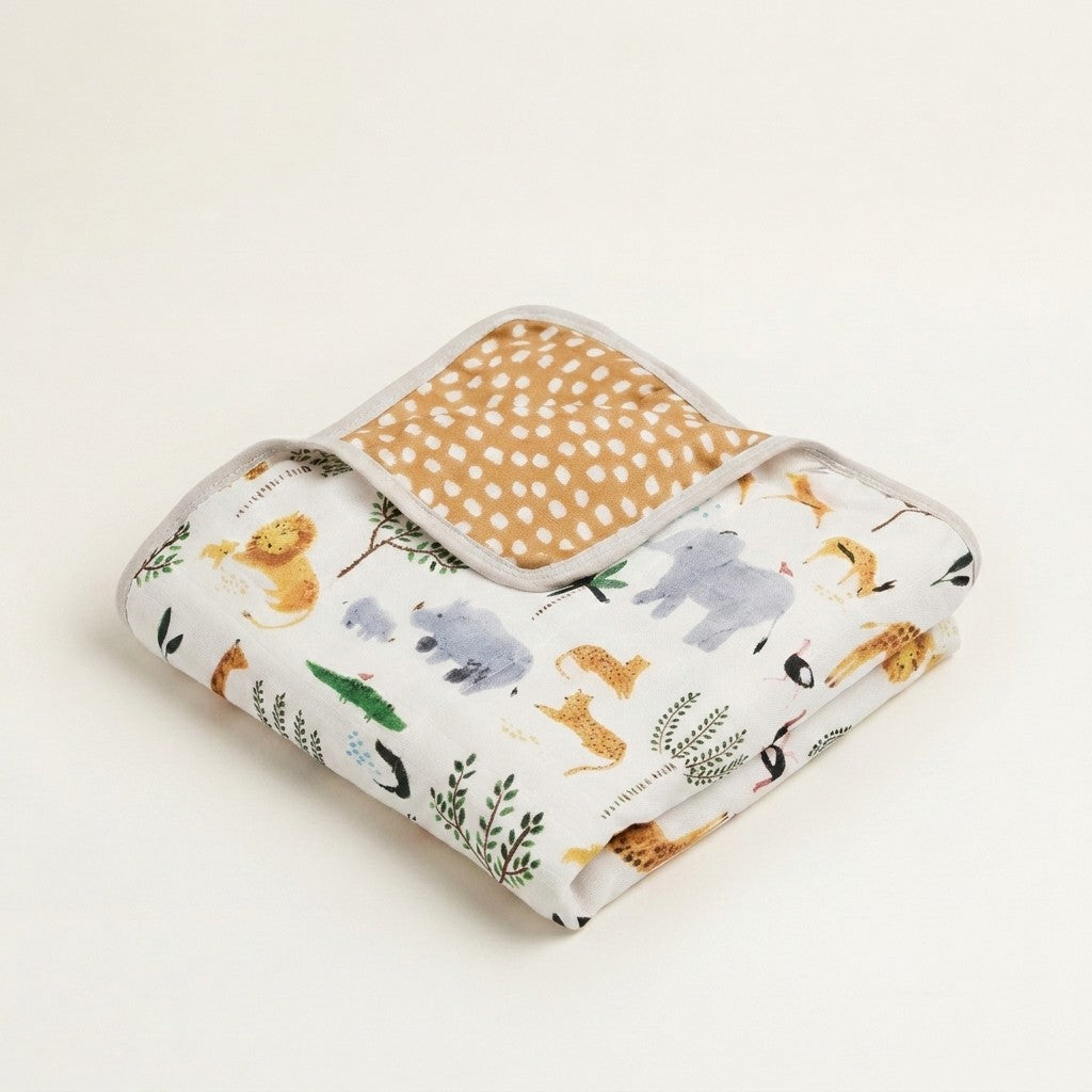 Safari Jungle Muslin Quilt