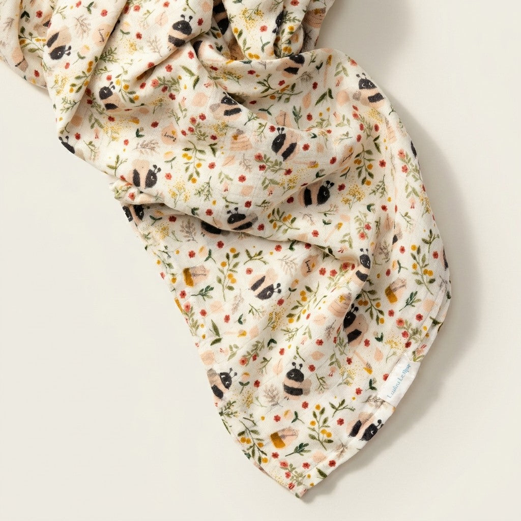 Bumble Bees Muslin Swaddle