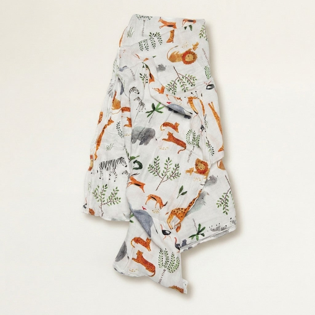 Safari Jungle Muslin Swaddle