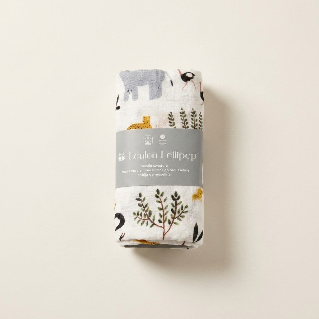 Safari Jungle Muslin Swaddle