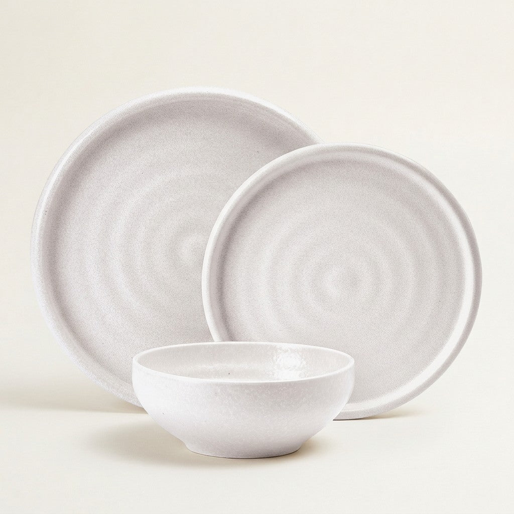Declan Cream Stoneware, 12-Piece Dinnerware Set