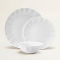Elodie Scalloped Bone China, 12-Piece Dinnerware Set