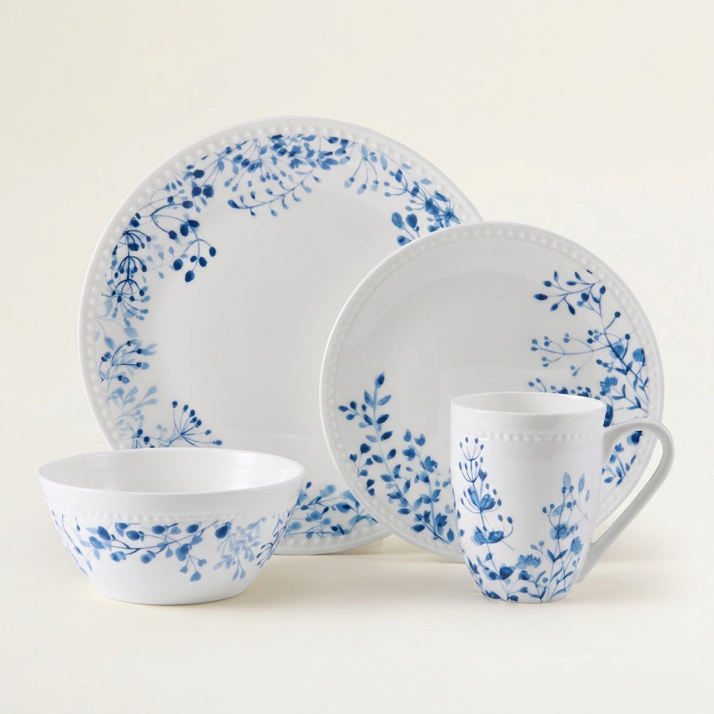 Taryn Bone China, 16-Piece Dinnerware Set