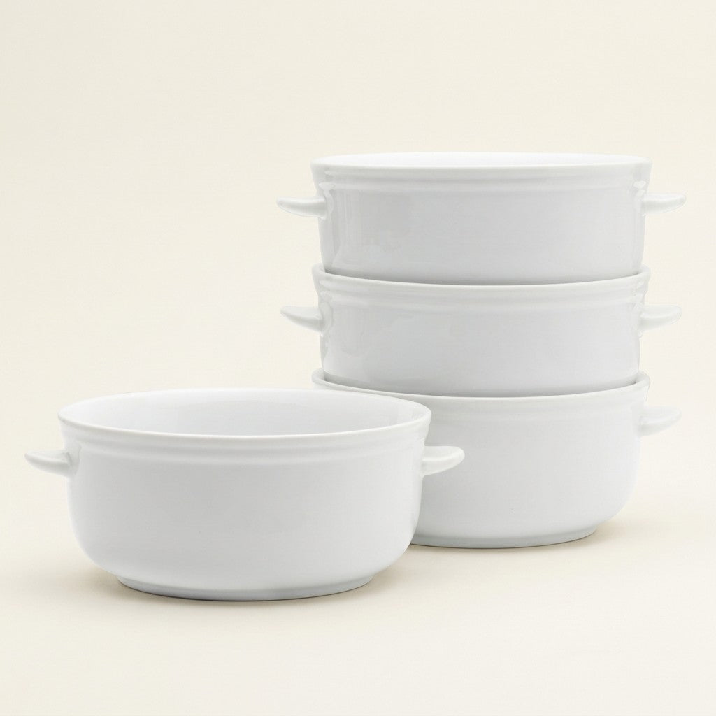Everyday White Bistro Chili Bowls, Set of 4