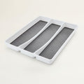 Co Basics 3-Compartment Drawer Organizer, Gray