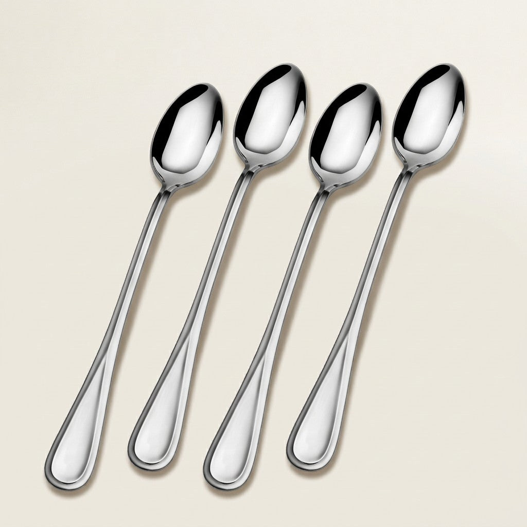 Bravo 18/10 Stainless Steel Iced Beverage Spoons, Set of 4