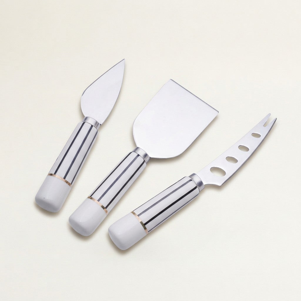 French Cafe 18/0 Stainless Steel 3-Piece Cheese Set