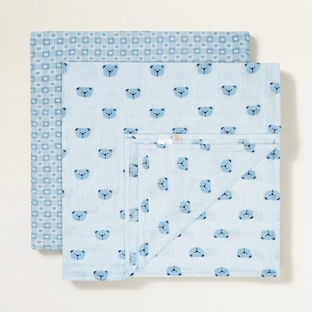 2 Pack Muslin Swaddles