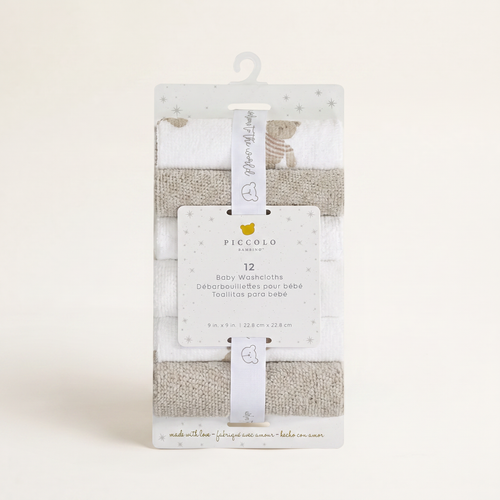 Débarbouillettes, paquet de 12