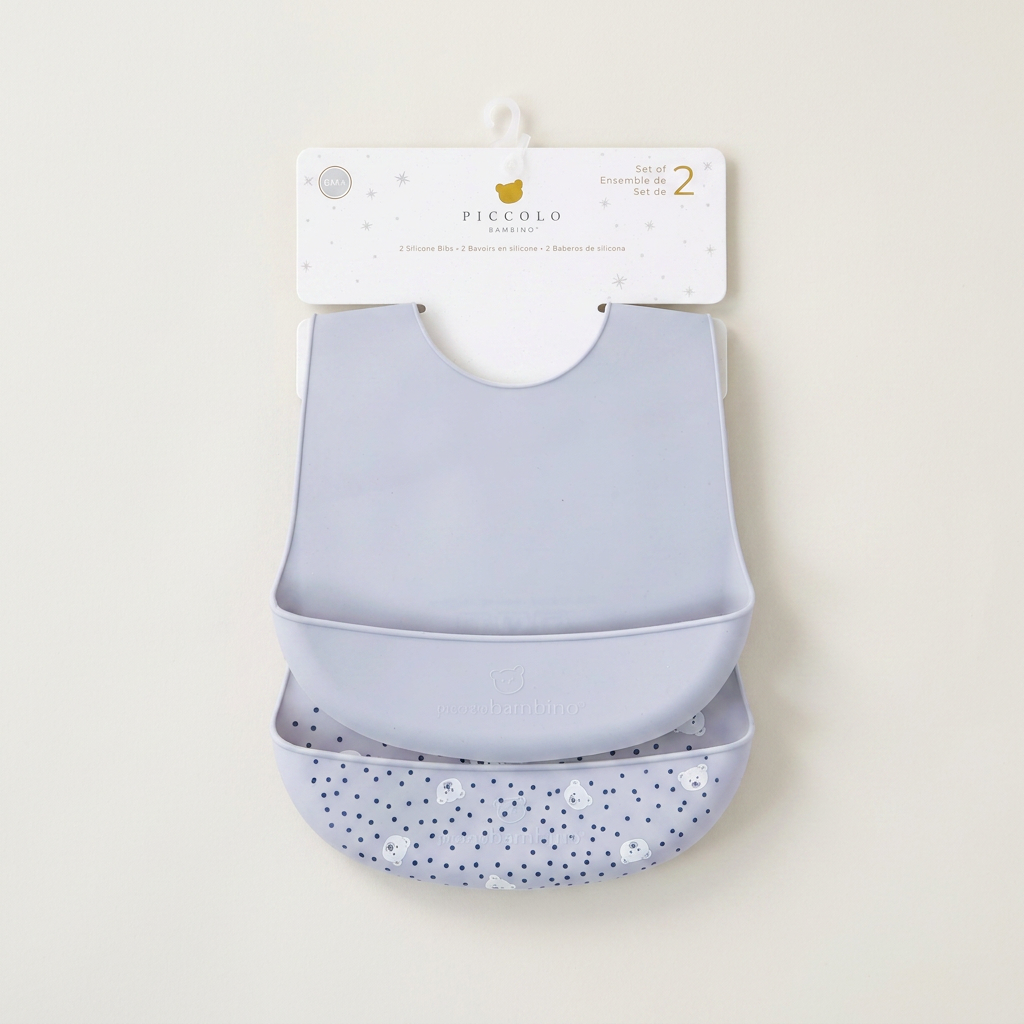2 silicone bibs