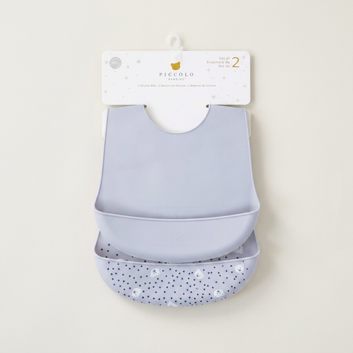 2 silicone bibs