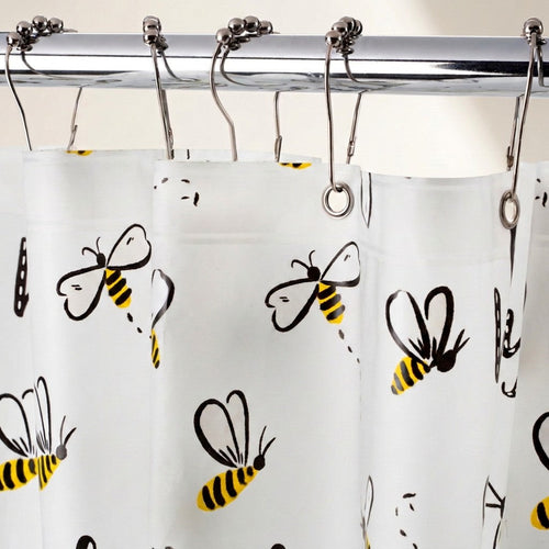 Bee Happy PEVA Shower Curtain