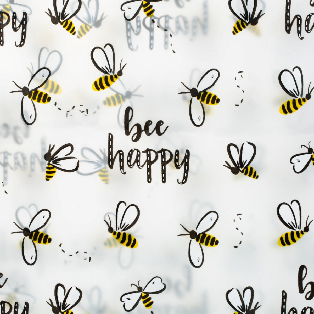 Bee Happy PEVA Shower Curtain