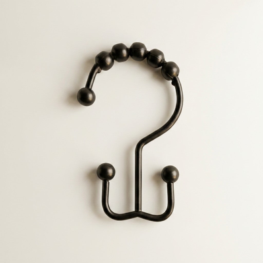 Annex Double Shower Curtain Hooks, 12-Piece