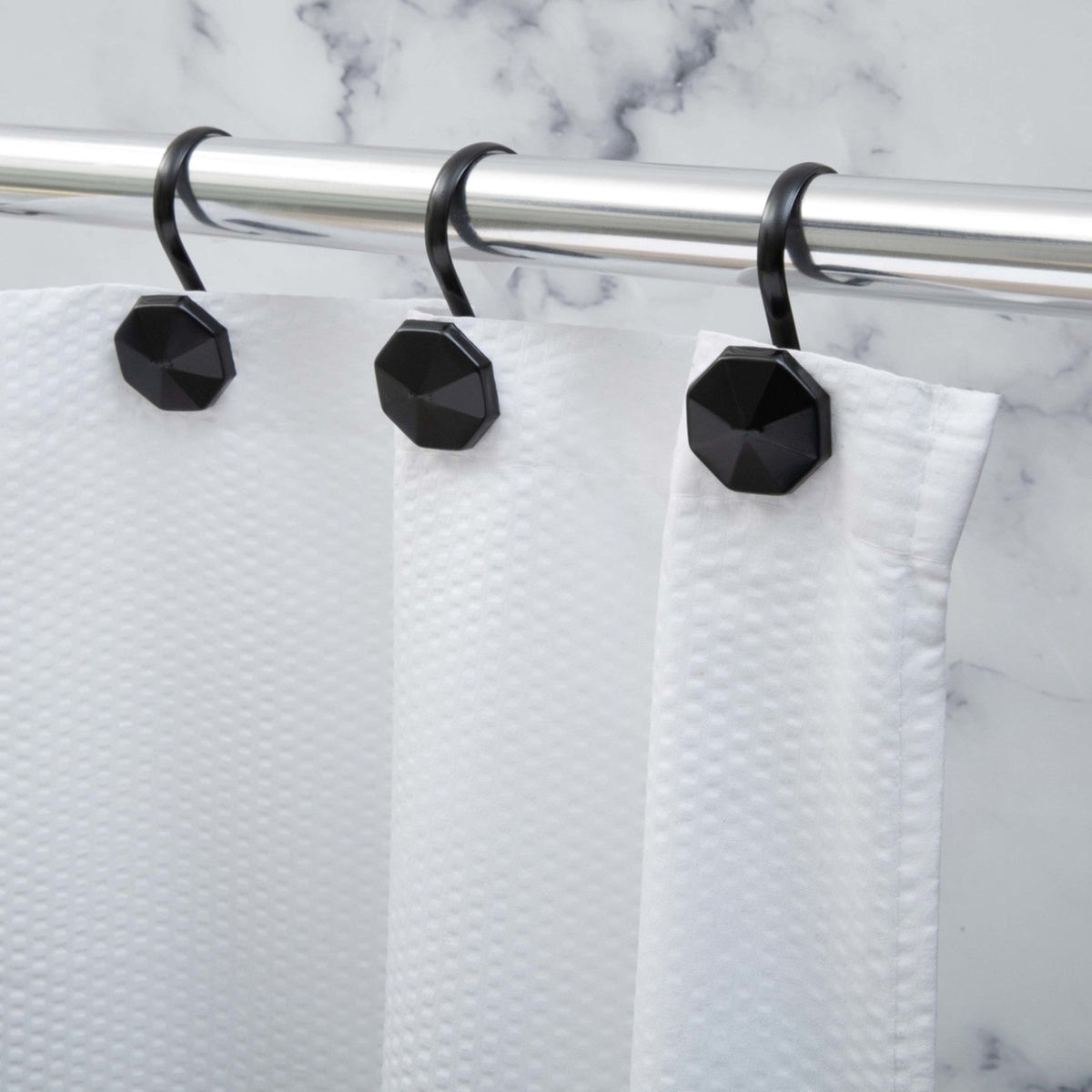 Alta Shower Curtain Hooks, 12-Piece