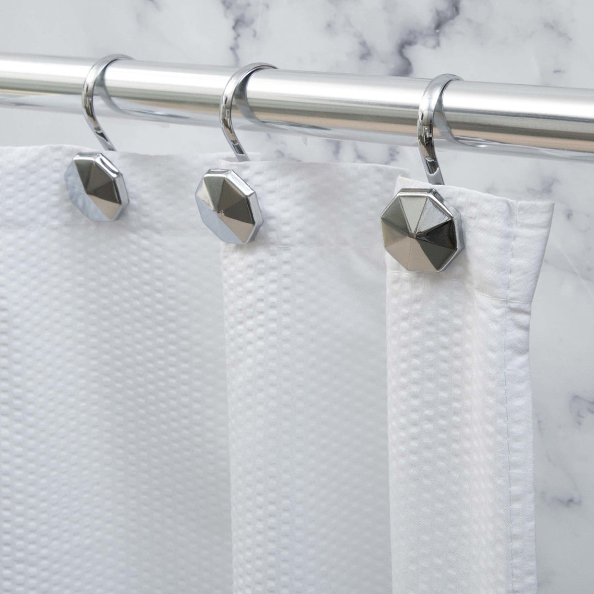 Alta Shower Curtain Hooks, 12-Piece