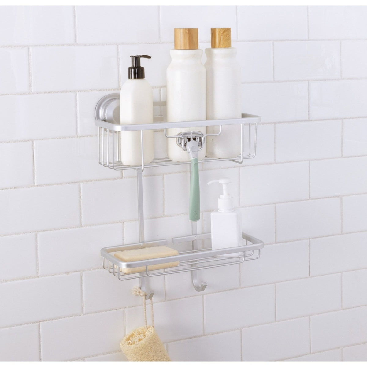 Aluma Suction Lock Double Basket Caddy