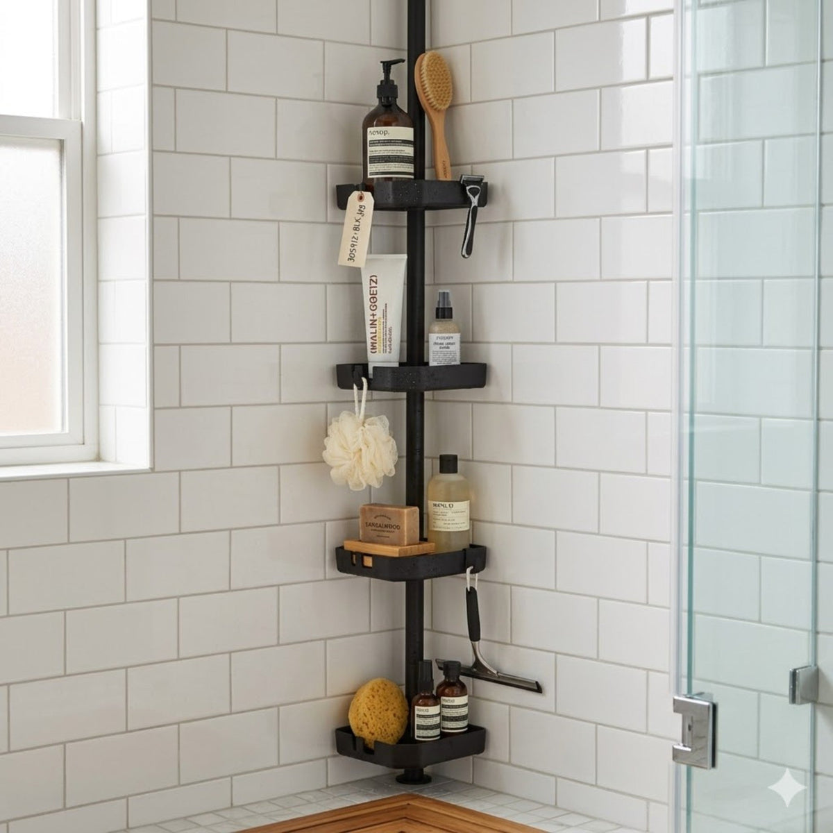 4-Tier Tension Corner Shower Caddy