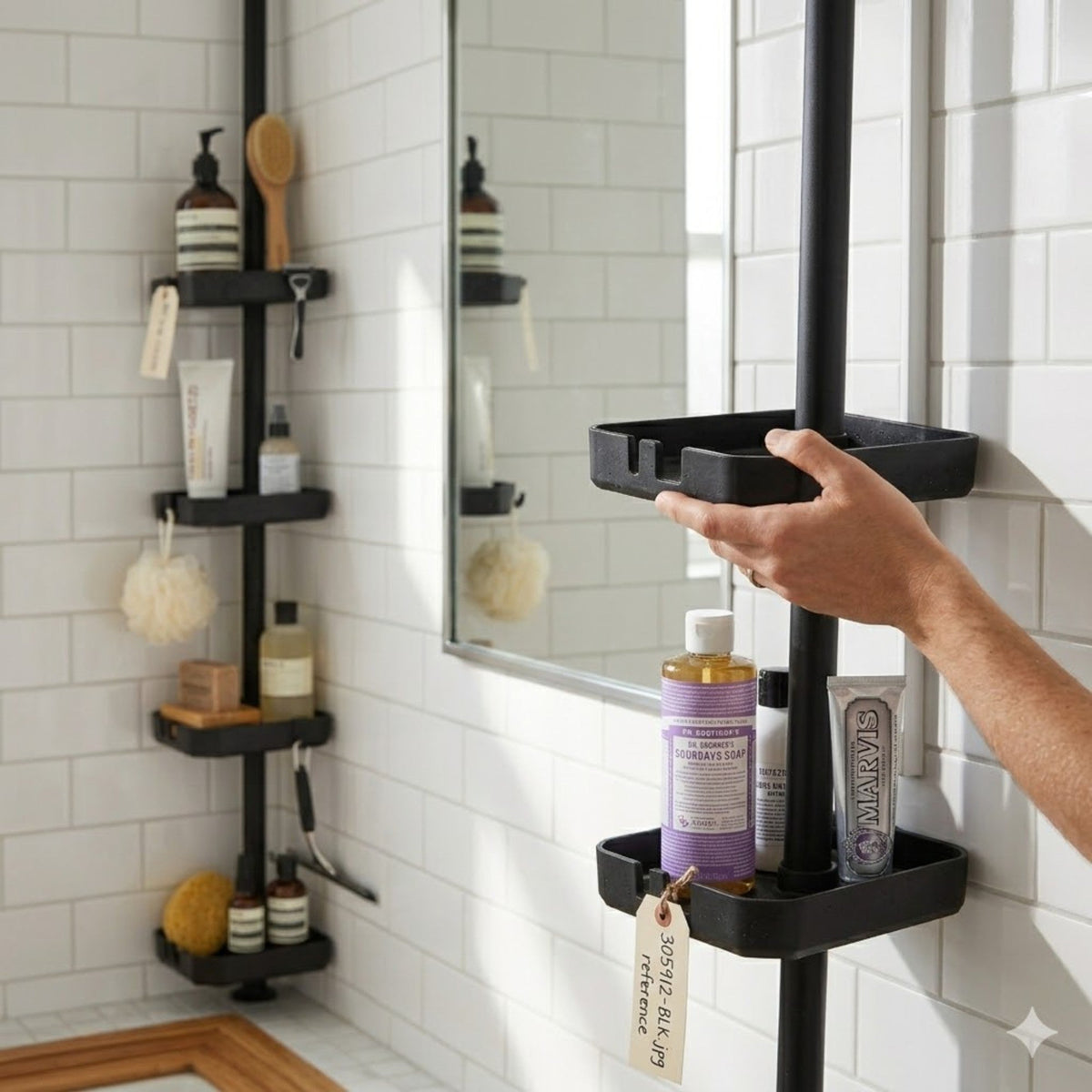4-Tier Tension Corner Shower Caddy