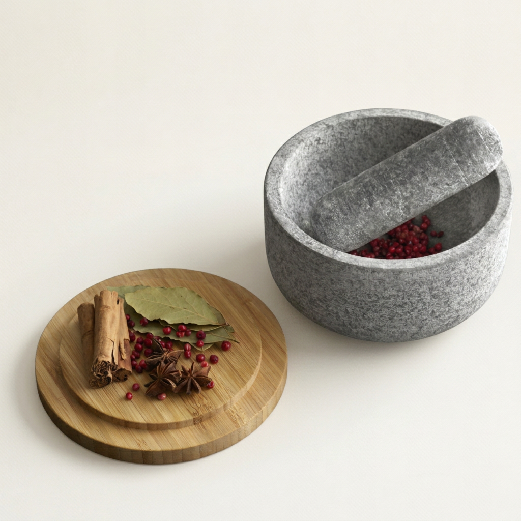 Dash Granite Pestle & Mortar with Lid