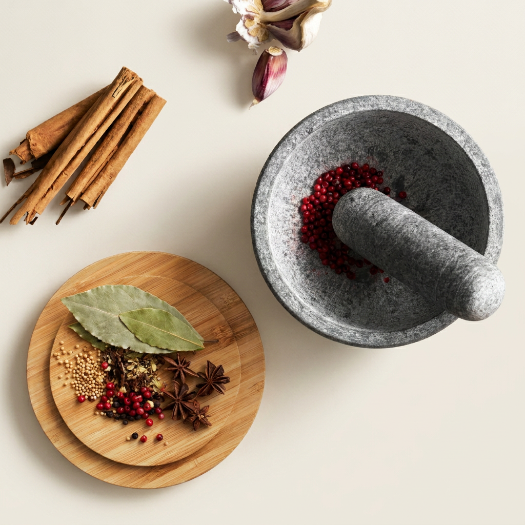 Dash Granite Pestle & Mortar with Lid
