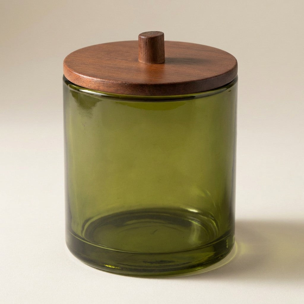Vaso Jar with Lid, Green