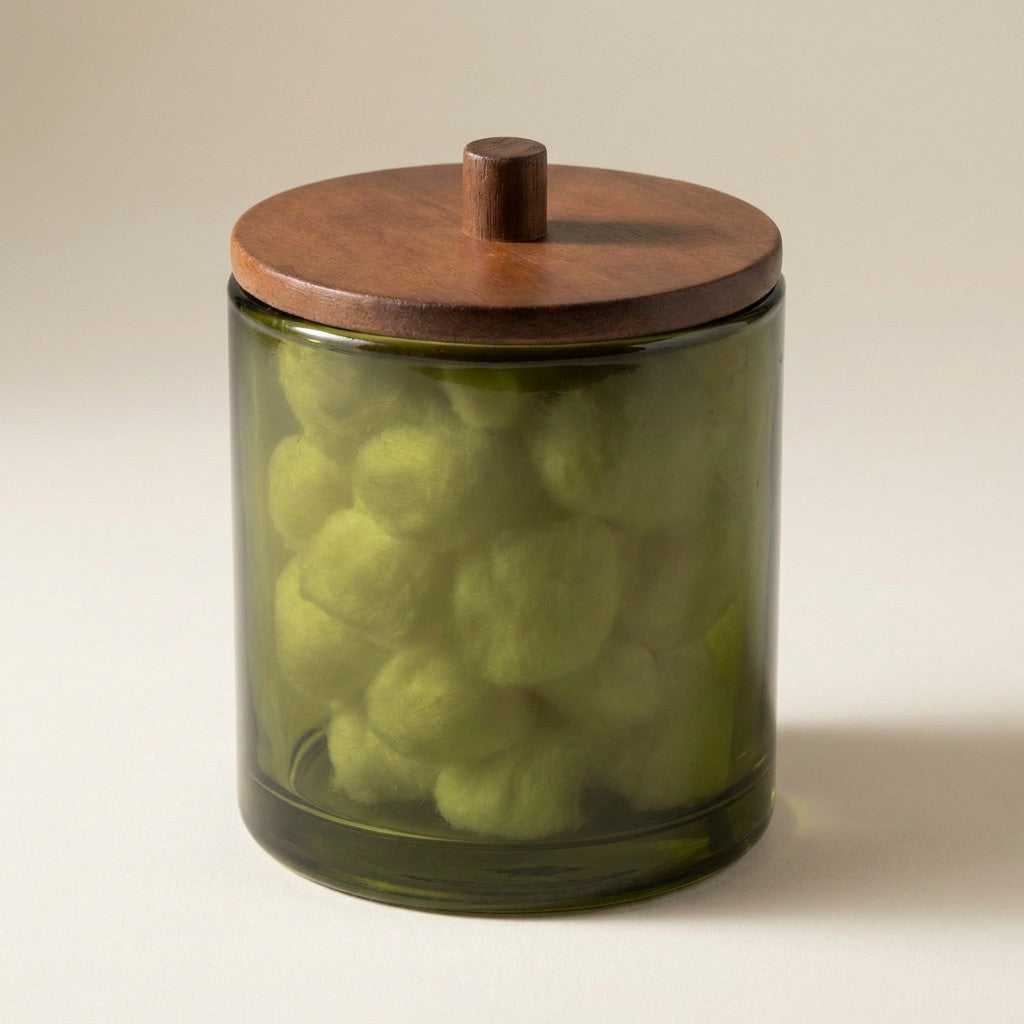 Vaso Jar with Lid, Green