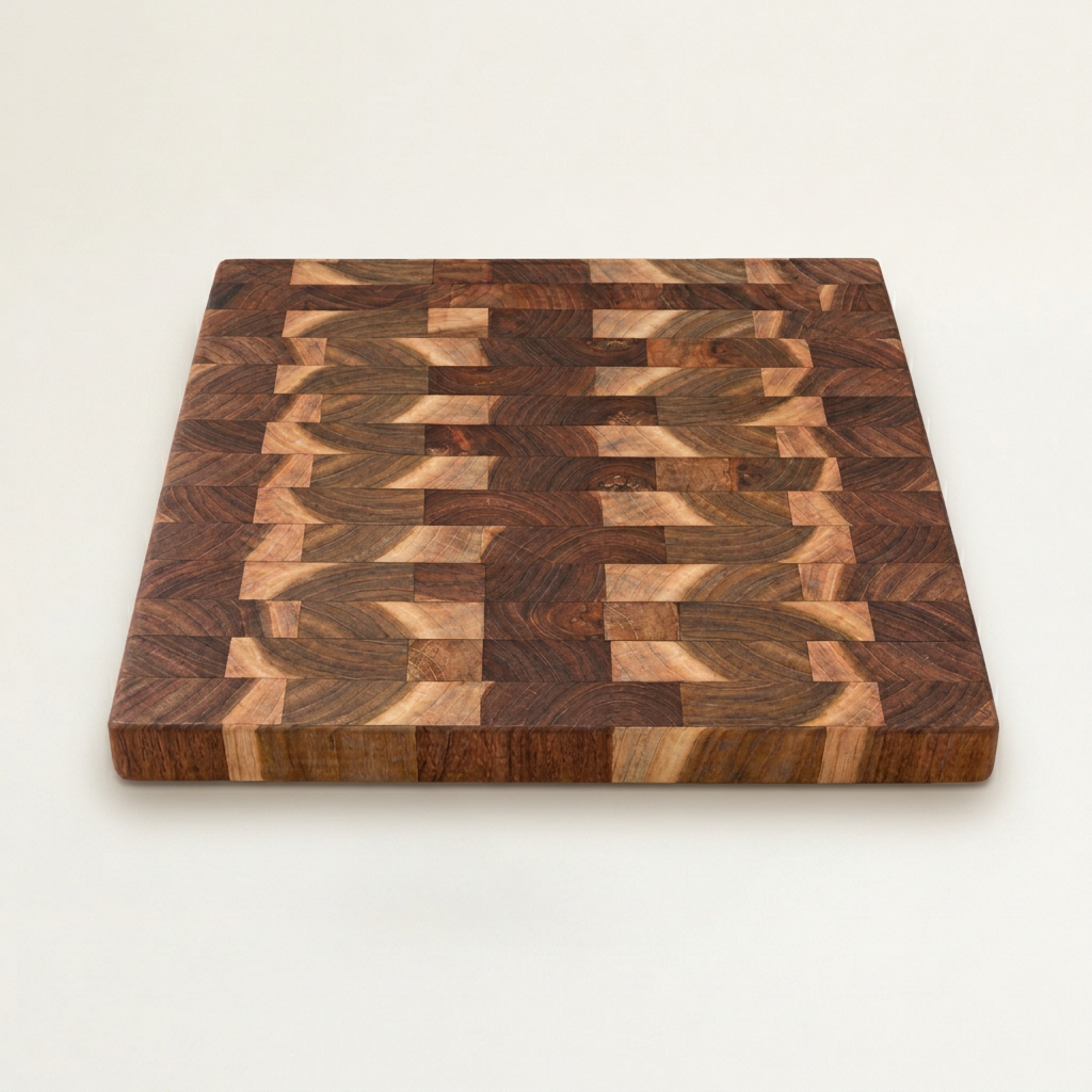 Teak End Grain Chopping Block, Large
