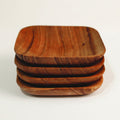 Teak Square Bowls, Set of 4