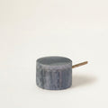 Gray Marble Lidded Cellar with Wood Spoon