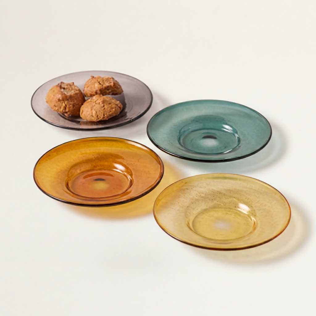 Niko Glass Plates, Set of 4