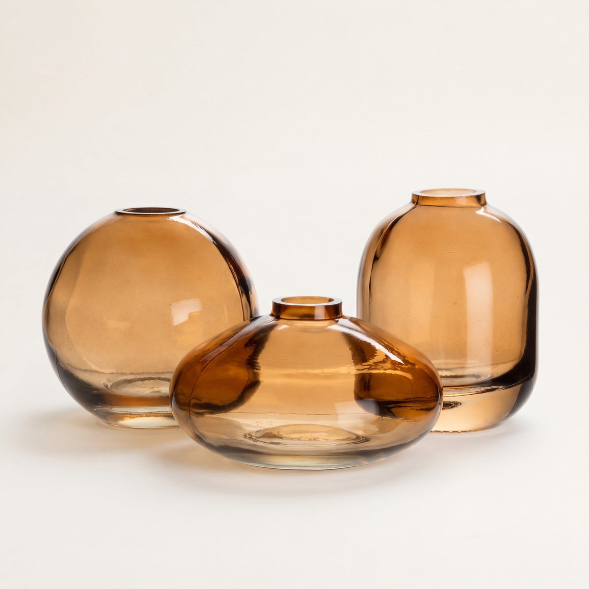 Medium Barrel Vase, Dark Amber