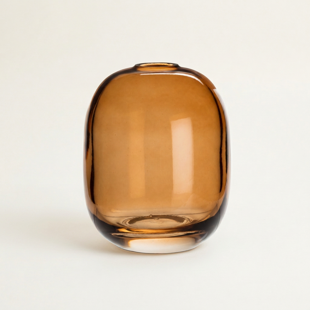 Small Bud Vase, Dark Amber, Set of 3