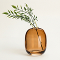 Small Bud Vase, Dark Amber, Set of 3