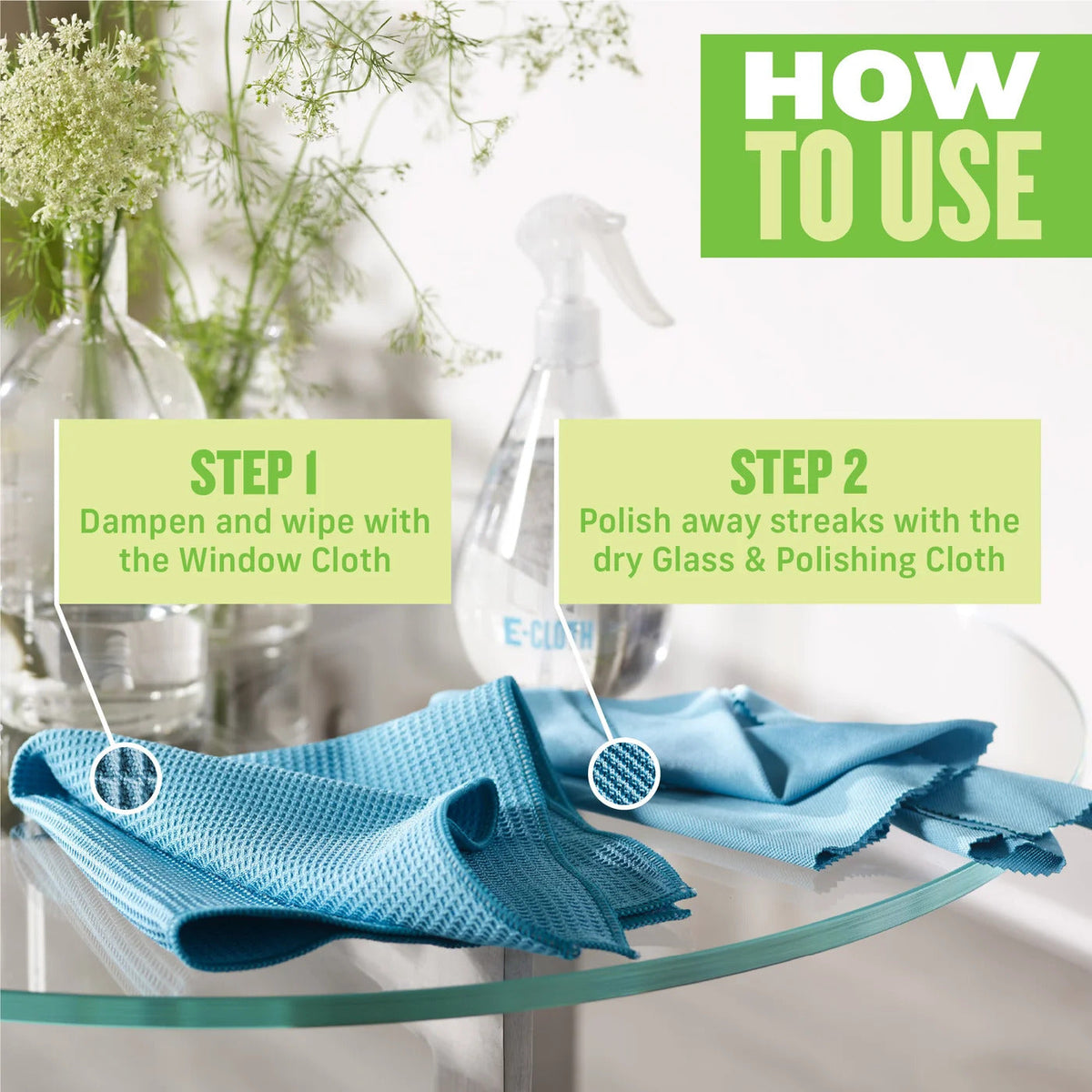 E-Cloth Window Cleaning 2 Cloths
