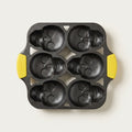 Lodge Mini Skull Cake Pan with Silicone Grips