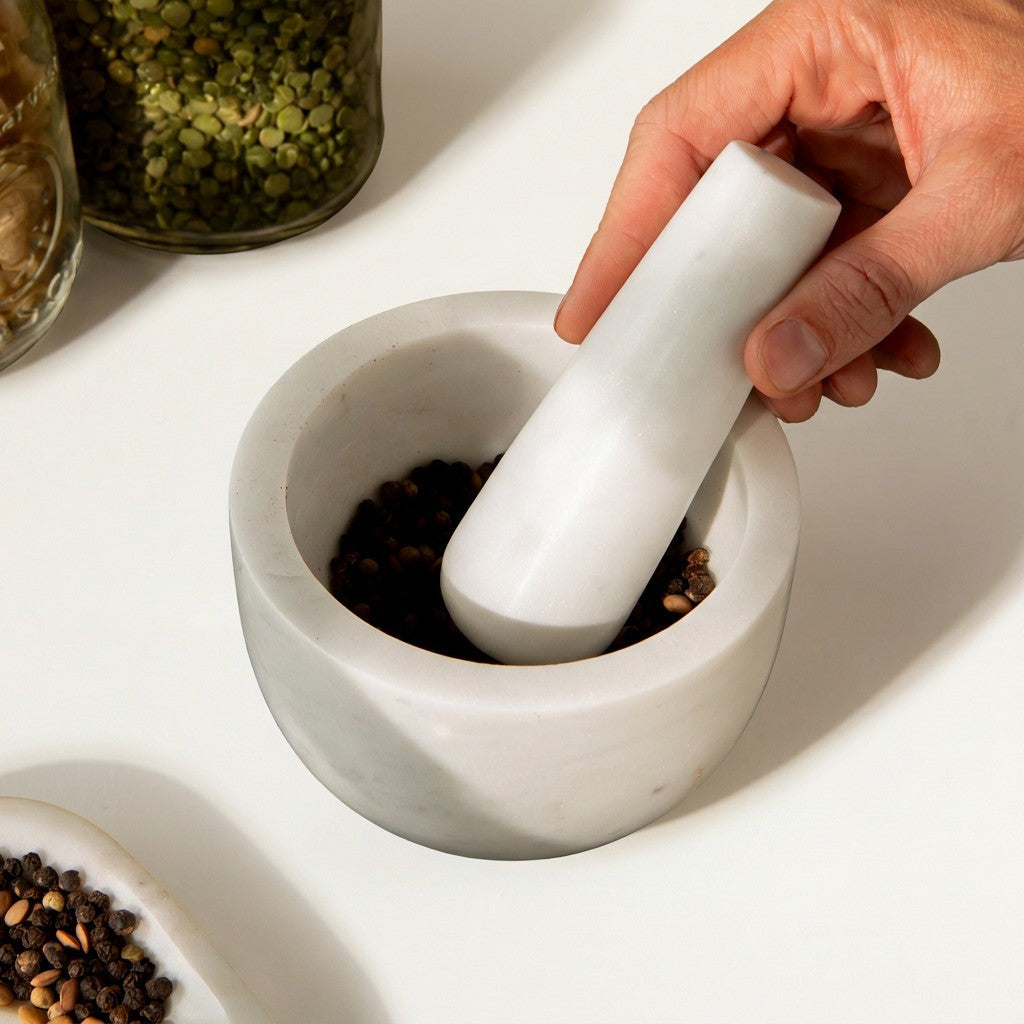 Marble Mortar & Pestle